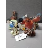 5 BESWICK BIRDS INCLUDING ROBIN AND BULLFINCH