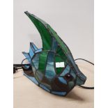 TIFFANY STYLE FISH TABLE LAMP