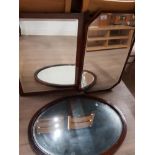 3 VINTAGE MIRRORS ALL BEVELLED EDGED