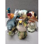 5 BESWICK BIRDS INCLUDING GOLDCREST AND GREY WAGTAIL