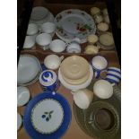 2 BOXES OF ASSORTED WARE INC WEDGWOOD ETC