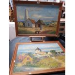 A PAIR OF OIL ON CANVAS MEDITERRANEAN SCENES SIGNED W PETERSEN