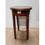 SMALL INLAID MAHOGANY PLANT STAND