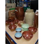 A LOT OF STONEWARE INC ETHERIUM DRINK DISPENSER AND DENBY ETC