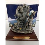 MYTH AND MAGIC ORNAMENT THE TASKMASTER ON STAND WITH ORIGINAL BOX