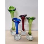 4 ASEDA GLASBRUK VASES