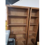 2 SETS NARROW PINE BOOKCASES