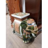 CERAMIC ELEPHANT PLANT STAND