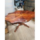 INLAID ROSEWOOD STYLE SIDE TABLE