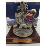 MYTH AND MAGIC ORNAMENT THE GREAT MOON DRAGON ON STAND WITH ORIGINAL BOX