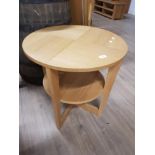 MODERN BEECH 2 TIER OCCASIONAL TABLE