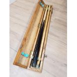 MJ SNOOKER CUE IN A NICE WOODEN CASE