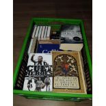 A BOX OF ASSORTED BOOKS INC CULT HEROES AND A GAME OF THRONES ETC
