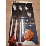 WITH THE BEATLES LP RECORD TOGETHER WITH CHRISTMAS CAROLS FROM GUILDFORD CATHEDRAL LP