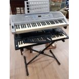 2 ELECTRIC KEYBOARDS INC ACOUSTIC SOLUTIONS TOGETHER WITH STAND