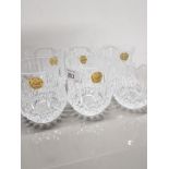 6 FRENCH LEAD CRYSTAL GLASS WHISKY TUMBLERS