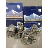 4 TUDOR MINT MYTH AND MAGIC METAL ORNAMENTS INCLUDES THE MAGICAL BOX AND THE DRAGON OF WISDOM