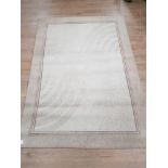 LARGE MODERN 2 TONE CREAM RUG 162 X 228CM