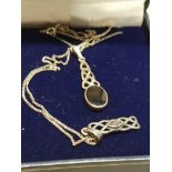 2 CELTIC STERLING PENDANTS ON CHAINS