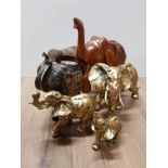 ASSORTMENT OF ELEPHANT ORNAMENTS INC FAMILY OF 3 GLENEAGLES