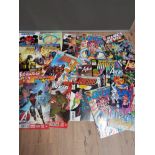 LARGE COLLECTION OF MOSTLY MARVEL AND DC COMICS SAMPLE SHOWN