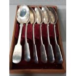 6 HALLMARKED SILVER SPOONS EXETER 1858 MAKER JW AN JW 372G