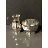 HALLMARKED SILVER SUGAR BOWL AND MILK JUG LONDON 1931 WEIGHT 327G