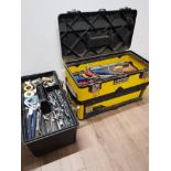 STANLEY TOOL BOX CONTAINING MISCELLANEOUS HAND TOOLS WITH 1 OTHER