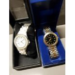 SEKONDA WRISTWATCH WITH CREAM RUBBER STRAP AND CITRON STAINLESS STEEL WRISTWATCH