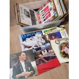 BOX OF LP RECORDS INCLUDES MADONNA AND FRANK SINATRA ETC