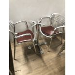 SET OF 2 DESIGNER CHAIRS NAMED TOLEDO MADE OF CAST ALUMINIUM DESIGNED BY JORGE PENSI 1986 TO 1988