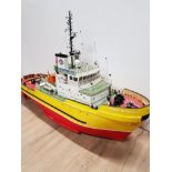 REMOTE CONTROL LARGE MODEL OF A YORKSHIREMAN TOWING BOAT