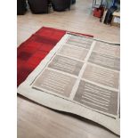 KERALA 100 PERCENT BERCLON RUG TOGETHER WITH A RED PANELLED RUG