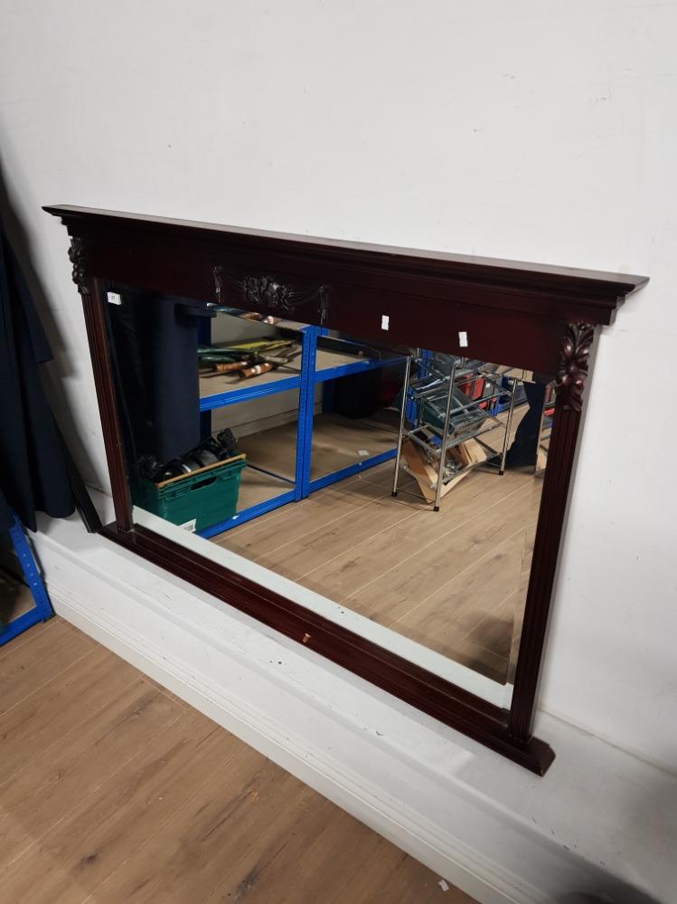 REPRODUCTION MAHOGANY OVERMANTLE MIRROR