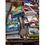 A BOX OF ASSORTED BOOKS DVDS AND XBOX 360 GAMES