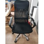 OFFICE CHAIR WITH CHROME SWIVEL BASE