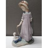 LLADRO FIGURE 5044 PULLING WAGON