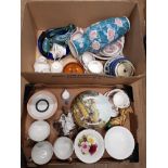 2 BOXES OF ASSORTED WARE INC POOLE DOLPHIN ETC