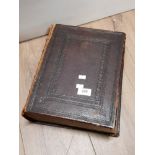 HARDBACK LEATHER BOUND SELF INTERPRETING HOLY BIBLE BY REV JOHN BROWN SAS