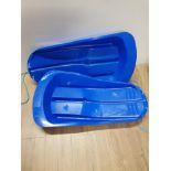 2 DELTA PLASTIC SNOW SLEDGES