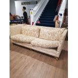 3 SEATER KNOLE STYLE DROP END SOFA IN LIGHT PATTERNED FABRIC BY SOFA AND CO