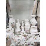 14 PIECES OF AYNSLEY WILD TUDOR INC VASES ETC