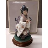 LLADRO FIGURE 1450 KIYOKO ON STAND WITH ORIGINAL BOX