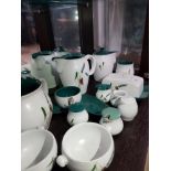 14 PIECES OF DENBY STONEWARE GREEN WHEAT PATTERN