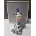 LLADRO FIGURE 5277 PIERROT WITH PUPPY IN ORIGINAL BOX