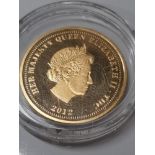 2012 TRISTAN DA CUNHA DIAMOND JUBILEE SOVEREIGN SAME WEIGHT AND CARAT AS A UK SOVEREIGN