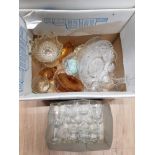 2 BOXES OF ASSORTED GLASS WARE