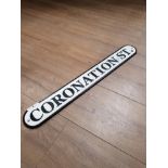 CAST METAL CORONATION STREET SIGN