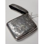 SILVER 1913 HALLMARKED BIRMINGHAM VESTA CASE WEIGHT 33G