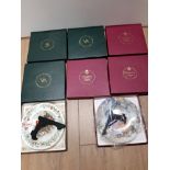 3 ROYAL WORCESTER AND 3 WEDGWOOD CHRISTMAS THEMED COLLECTORS PLATES ALL IN ORIGINAL BOXES